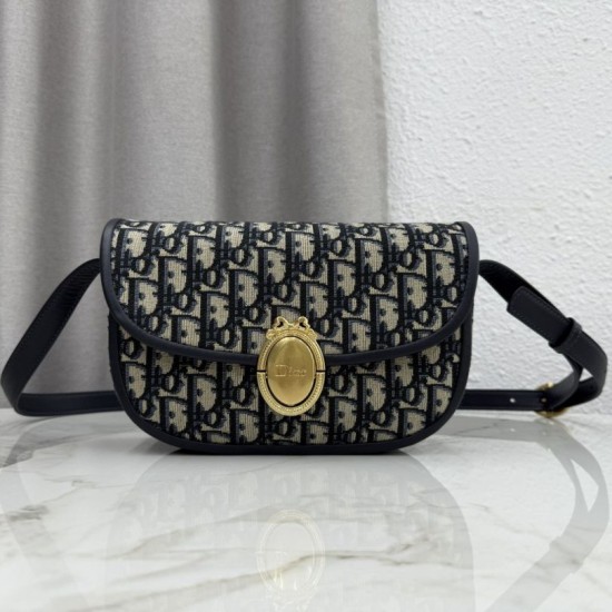 Luxury Replica Dior Medallion shoulder bag M3920 Oblique blue Knockoff Mirror Quality Replica Dior Medallion shoulder bag M3920 Oblique blue Clone