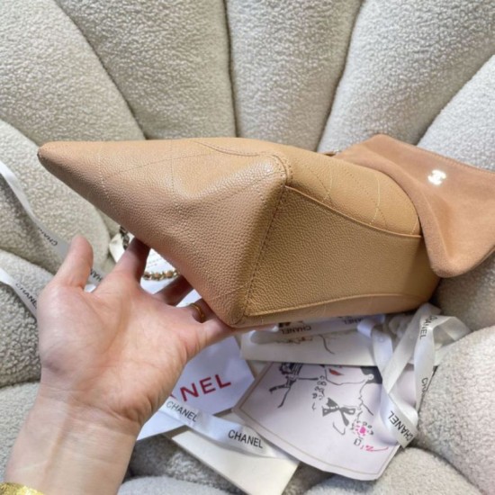 Mirror Quality Replica Chanel Small/Large Shopping Bag AS6095/AS6090 with Clutch Brown Clone