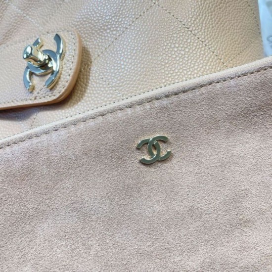 Mirror Quality Replica Chanel Small/Large Shopping Bag AS6095/AS6090 with Clutch Brown Clone