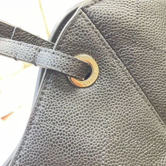Mirror Quality Replica Chanel Small/Large Shopping Bag AS6095/AS6090 with Clutch Black Clone