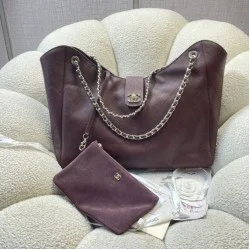 Mirror Quality Replica Chanel Small/Large Shopping Bag AS6095/AS6090 with Clutch Burgundy Clone