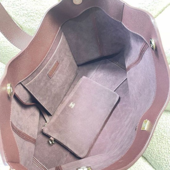 Mirror Quality Replica Chanel Small/Large Shopping Bag AS6095/AS6090 with Clutch Burgundy Clone