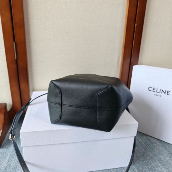 Mirror Quality Replica Celine Small Teen Hobo Shoulder Bag with Coin Purse Black Clone