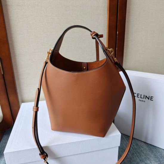 Mirror Quality Replica Celine Small Teen Hobo Shoulder Bag with Coin Purse Brown Clone