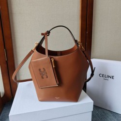 Mirror Quality Replica Celine Small Teen Hobo Shoulder Bag with Coin Purse Brown Clone