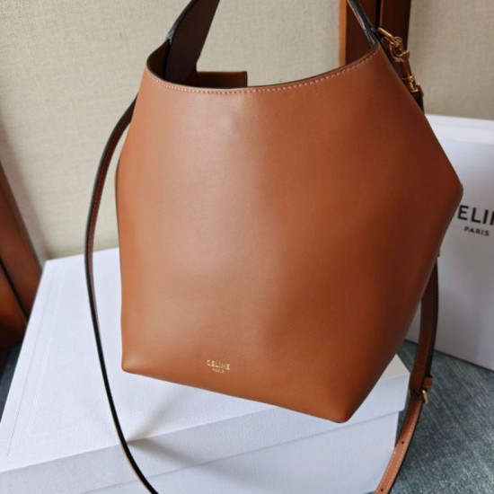 Mirror Quality Replica Celine Small Teen Hobo Shoulder Bag with Coin Purse Brown Clone