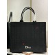 Mirror Quality Replica Dior Medium Book Tote Bag with Bee Strap Black Clone