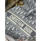 Mirror Quality Replica Dior Saddle Oblique Embroidered Shoulder Bag Gray Clone