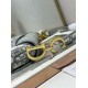 Mirror Quality Replica Dior Saddle Oblique Embroidered Shoulder Bag Gray Clone