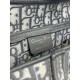 Mirror Quality Replica Dior Saddle Oblique Embroidered Shoulder Bag Gray Clone