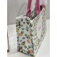 Mirror Quality Replica Dior Multicolored Book Tote Bag with Daisy Garden Embroidery and Pink Handle Clone