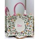 Mirror Quality Replica Dior Multicolored Book Tote Bag with Daisy Garden Embroidery and Pink Handle Clone