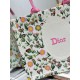 Mirror Quality Replica Dior Multicolored Book Tote Bag with Daisy Garden Embroidery and Pink Handle Clone