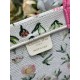 Mirror Quality Replica Dior Multicolored Book Tote Bag with Daisy Garden Embroidery and Pink Handle Clone