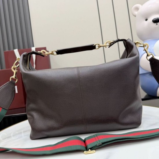 Mirror Quality Replica Gucci Large Brera Shoulder Bag 866938 Coffee Clone