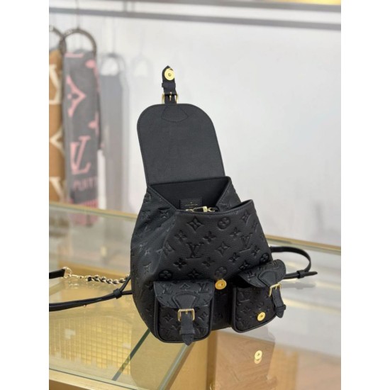 Mirror Quality Replica LV Backpack M47072 with MB163c premium chip Black Clone