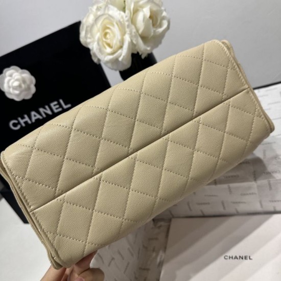 Mirror Quality Replica Chanel Hobo Drawstring Bucket Bag AS5293 Beige Clone