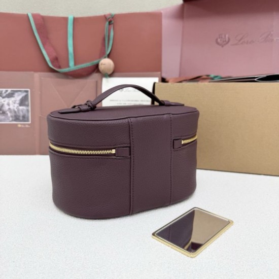 Mirror Quality Replica Loro Piana Extra Vanity Case Burgundy Clone