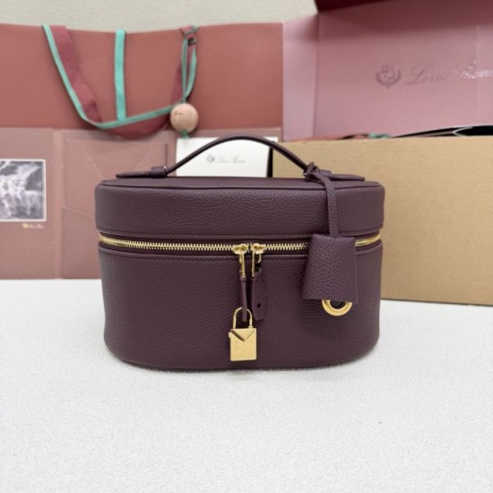 Mirror Quality Replica Loro Piana Extra Vanity Case Burgundy Clone