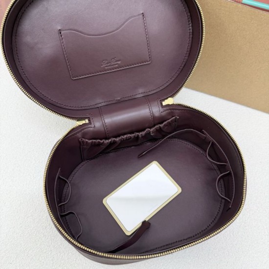 Mirror Quality Replica Loro Piana Extra Vanity Case Burgundy Clone