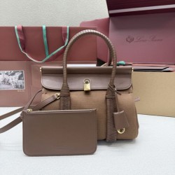 Mirror Quality Replica Loro Piana Loom Tote Bag L25/L32 Brown Clone