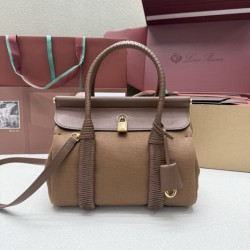 Mirror Quality Replica Loro Piana Loom Tote Bag L25/L32 Brown Clone