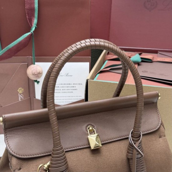Mirror Quality Replica Loro Piana Loom Tote Bag L25/L32 Brown Clone