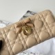 Mirror Quality Replica Dior Lady Dior Voyageur Zip Around Wallet Apricot Clone