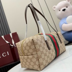 Mirror Quality Replica Gucci Melrose Medium Boston Bag 875228 Brown Clone