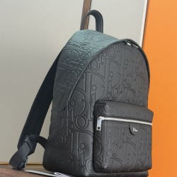 Mirror Quality Replica Dior Rider Backpack with Oblique Zip Black Clone
