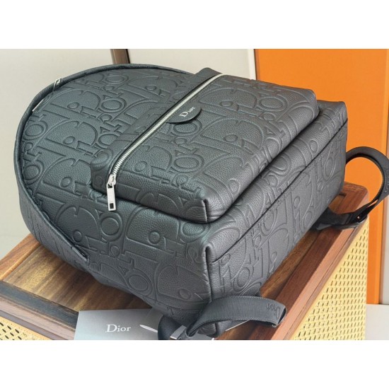 Mirror Quality Replica Dior Rider Backpack with Oblique Zip Black Clone