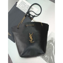 Mirror Quality Replica YSL Saint Laurent Pochon Bucket Bag Black Clone