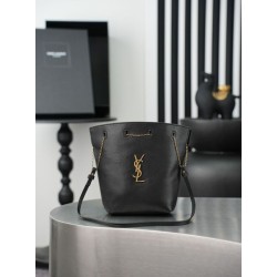 Mirror Quality Replica YSL Saint Laurent Pochon Bucket Bag Black Clone