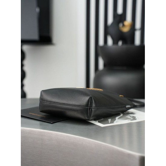 Mirror Quality Replica YSL Saint Laurent Pochon Bucket Bag Black Clone