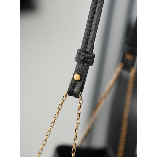 Mirror Quality Replica YSL Saint Laurent Pochon Bucket Bag Black Clone