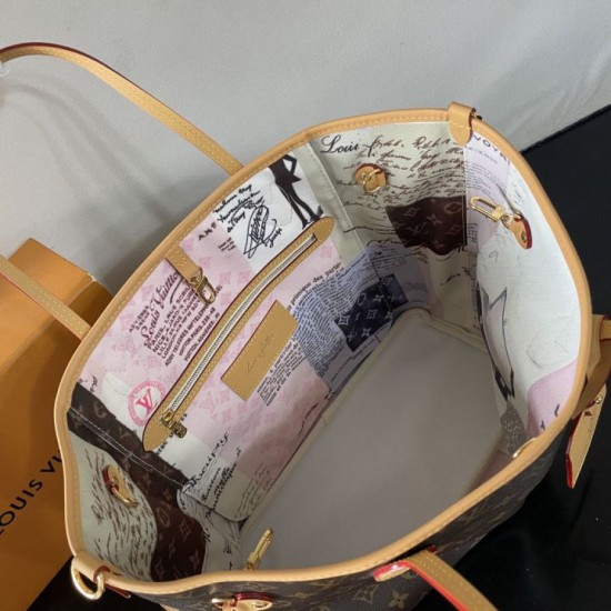 Mirror Quality Replica Louis Vuitton Neverfull Inside Out Bag M28376 Brown Clone