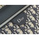 Mirror Quality Replica Dior Rider Shoulder Bag with Oblique Zip Blue Clone