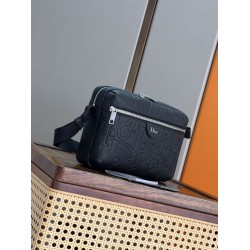 Mirror Quality Replica Dior Rider Shoulder Bag with Zip Black Clone