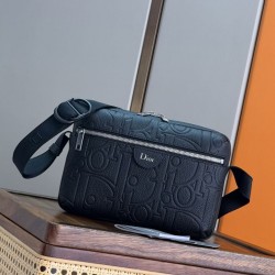 Mirror Quality Replica Dior Rider Shoulder Bag with Zip Black Clone