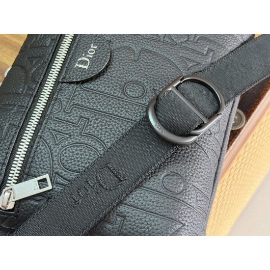 Mirror Quality Replica Dior Rider Shoulder Bag with Zip Black Clone