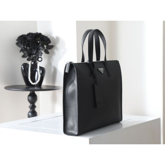 Mirror Quality Replica Prada Saffiano Tote Bag 2VG039 Black Clone