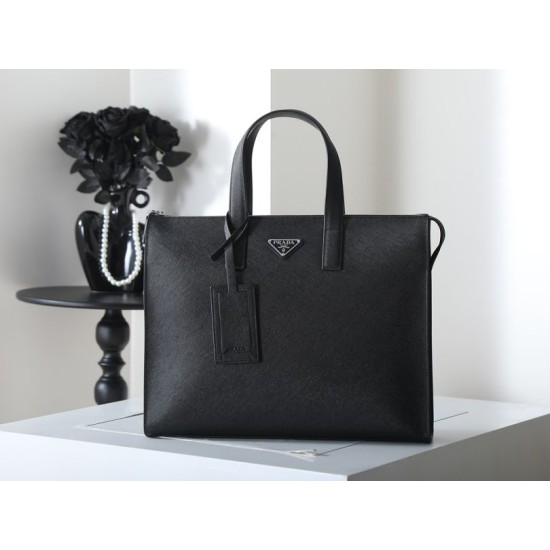 Mirror Quality Replica Prada Saffiano Tote Bag 2VG039 Black Clone