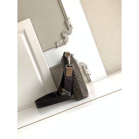 Mirror Quality Replica Fendi Shoulder Bag with Diagonal FF Logo Clone