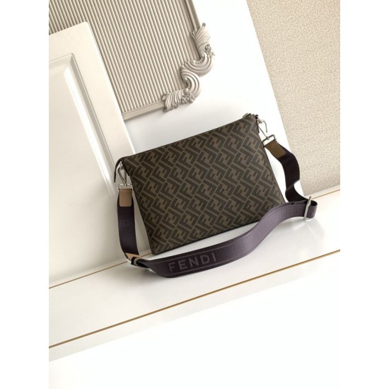 Mirror Quality Replica Fendi Shoulder Bag with Diagonal FF Logo Clone