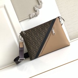 Mirror Quality Replica Fendi Shoulder Bag with Diagonal FF Logo Clone