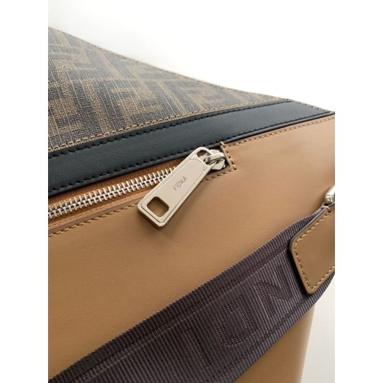 Mirror Quality Replica Fendi Shoulder Bag with Diagonal FF Logo Clone