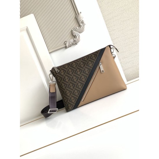 Mirror Quality Replica Fendi Shoulder Bag with Diagonal FF Logo Clone