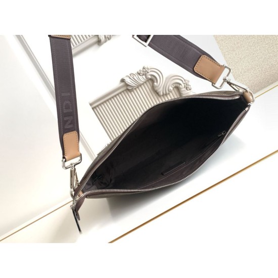 Mirror Quality Replica Fendi Shoulder Bag with Diagonal FF Logo Clone