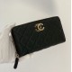 Fake Calfskin Gold-Tone Metal Wallet AP1899 black Replica