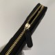 Fake Calfskin Gold-Tone Metal Wallet AP1899 black Replica